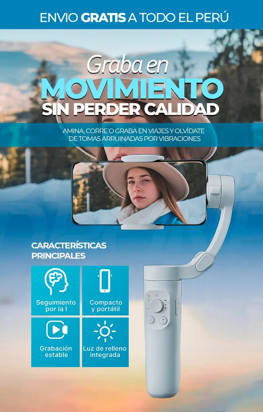 🎥 GIMBAL M1 PRO – 🎬 Crea contenido como un experto | 🔒 Garantía 1 Año