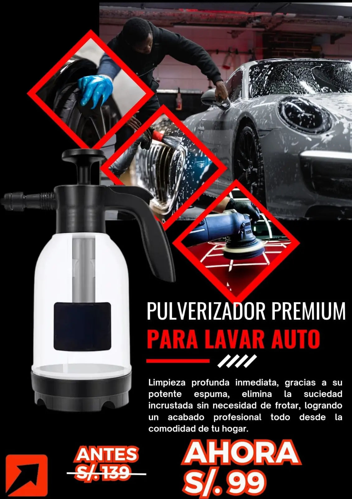 PULVERIZADOR PREMIUM PARA LAVAR AUTO