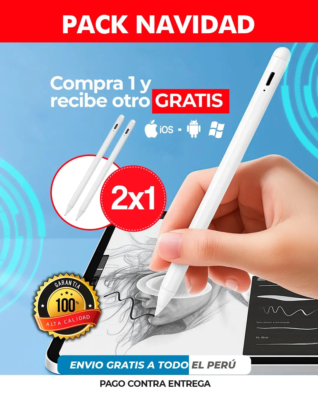 🖊️LÁPIZ TÁCTIL UNIVERSAL |🎄💥 REGALA MÁS GASTANDO MENOS: ¡PROMO 2X1 NAVIDEÑA!